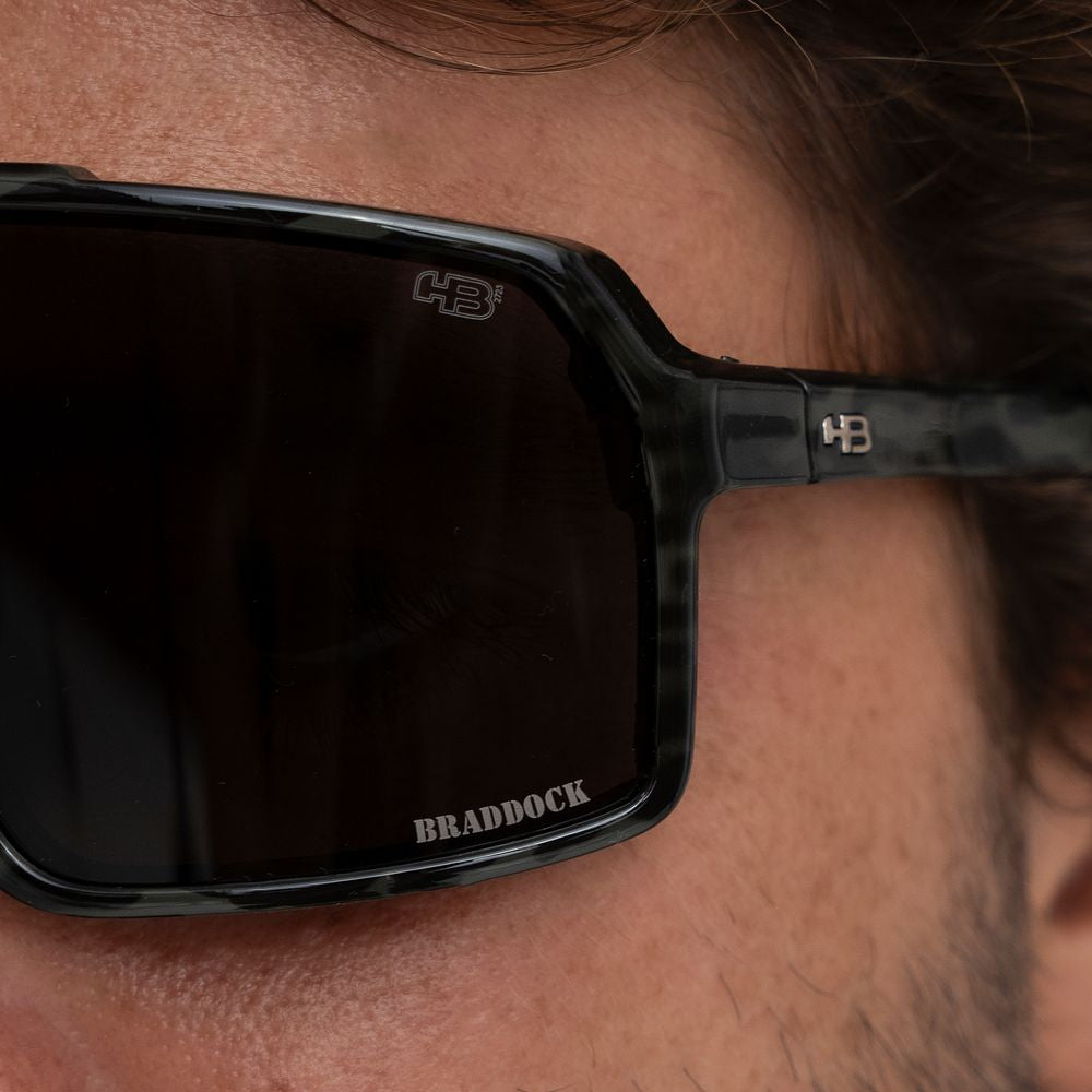Óculos de Sol HB Grinder Esportivo Edição Limitada Nilo Peçanha Camouflaged Gray - TAM 131 mm - Loja HB