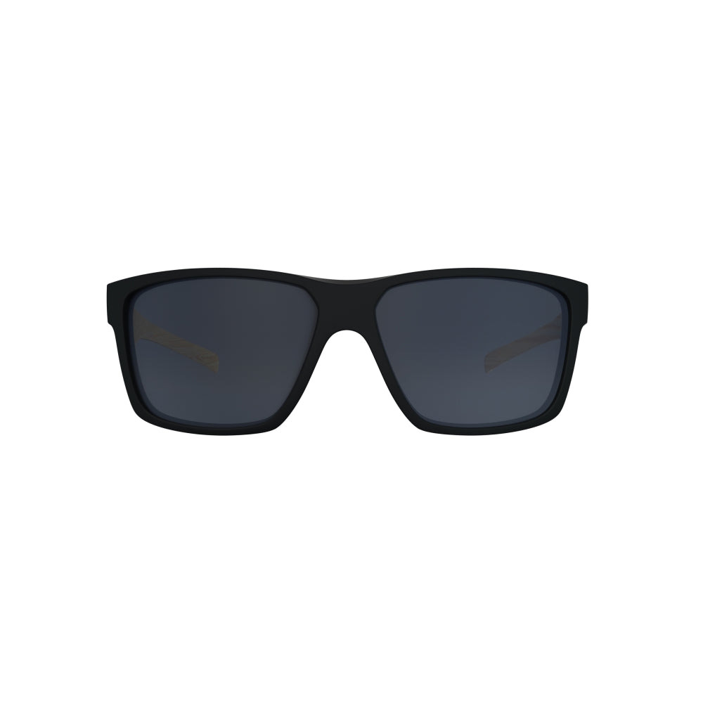 HB Freak Retangular Matte Black Wood/ Polarized Gray - Solar - TAM 56 mm