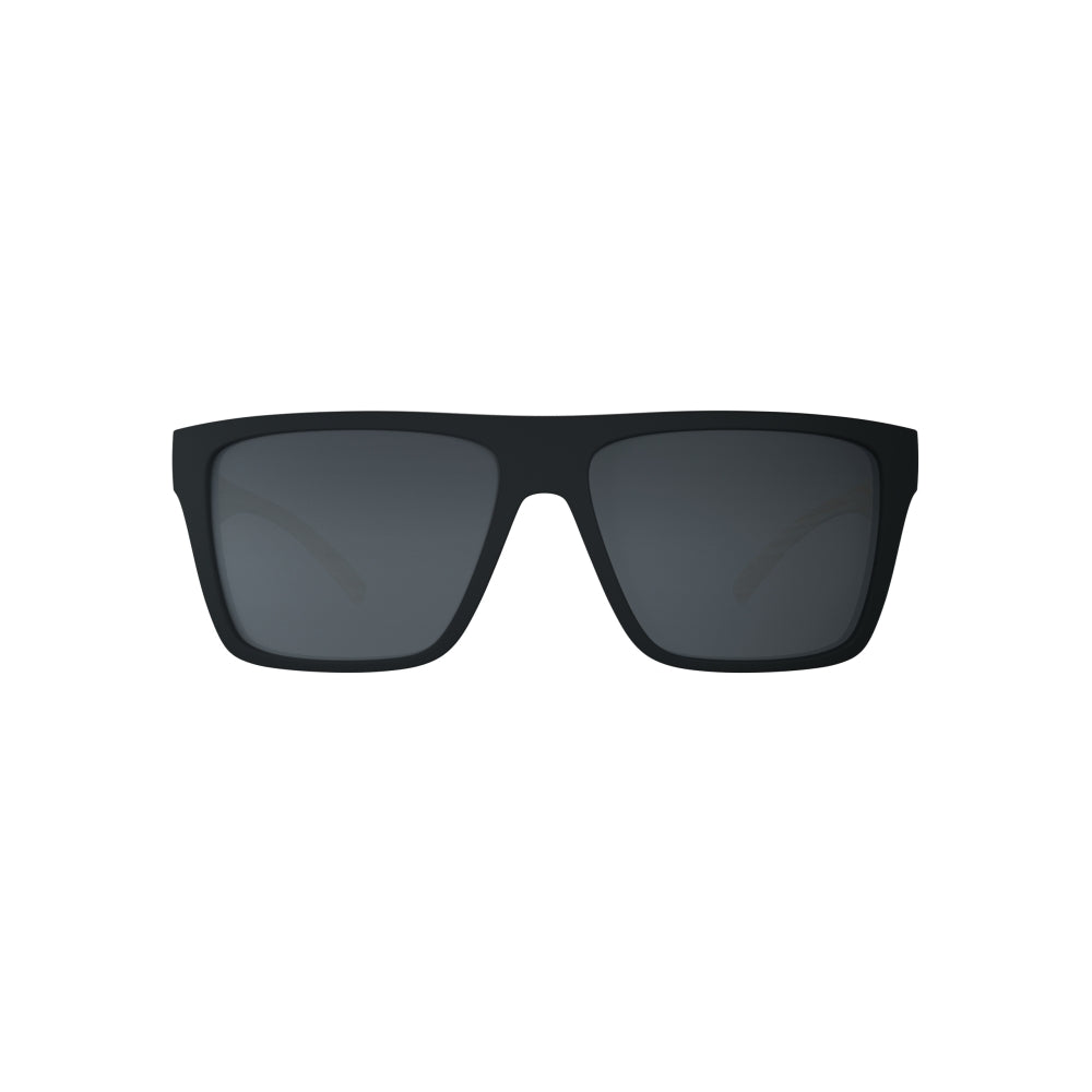 HB Floyd Retangular Matte Black/Wood Polarized Gray - Solar - TAM 57 mm