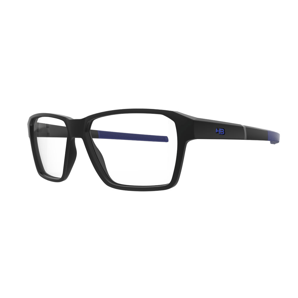 Óculos de Grau HB 0459 Retangular Matte Black/ Blue - Grau - TAM 55 mm - Loja HB