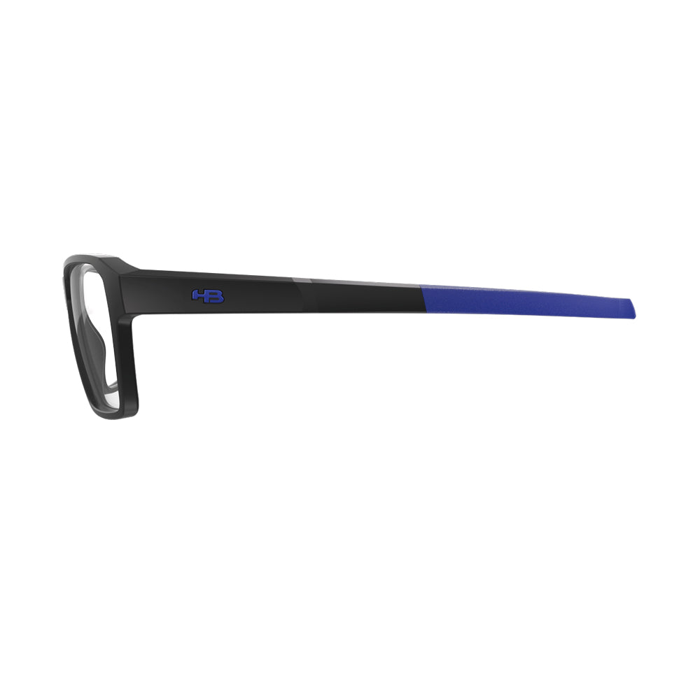 Óculos de Grau HB 0459 Retangular Matte Black/ Blue - Grau - TAM 55 mm - Loja HB
