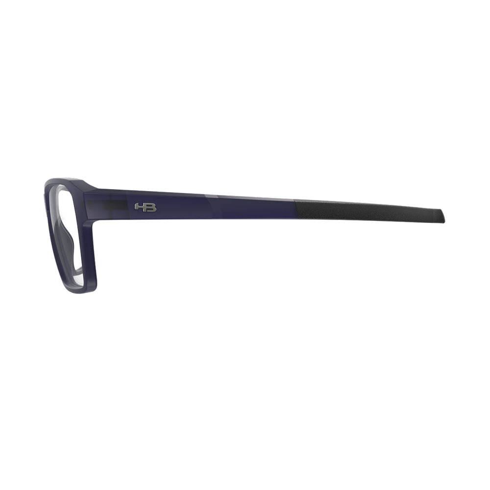 Óculos de Grau HB 0459 Retangular Matte Night Blue - Grau - TAM 55 mm - Loja HB