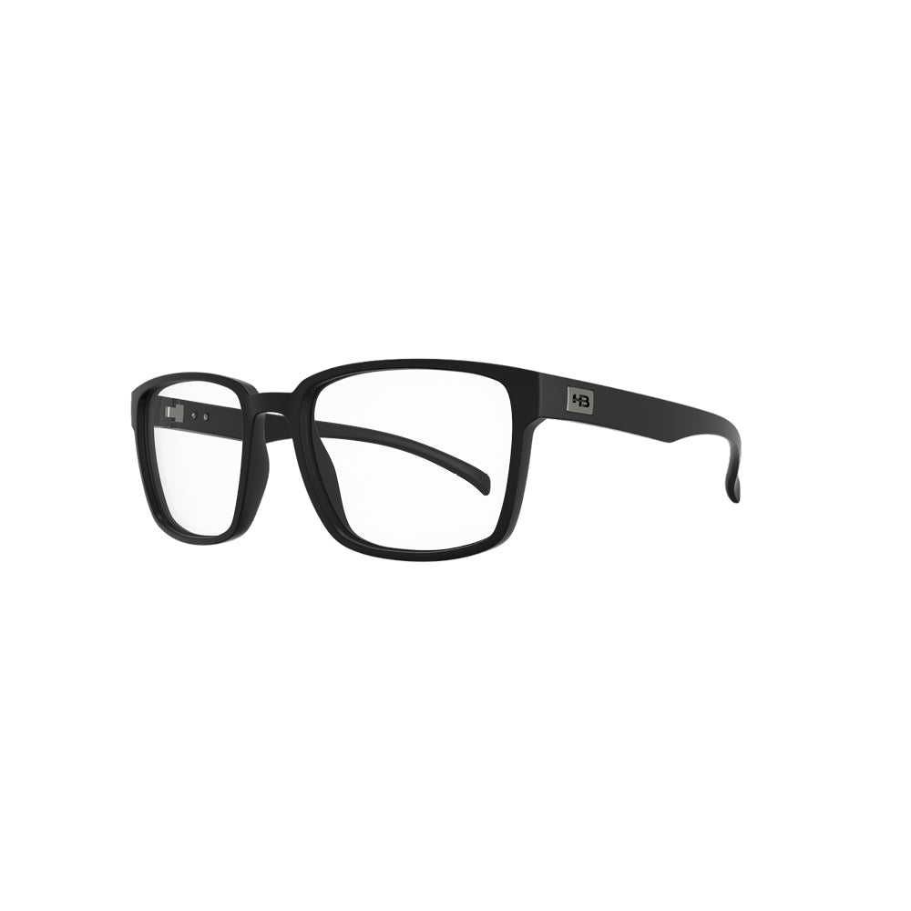 Óculos de Grau HB 0490 Retangular Matte Black - Grau - TAM 55 mm - Loja HB