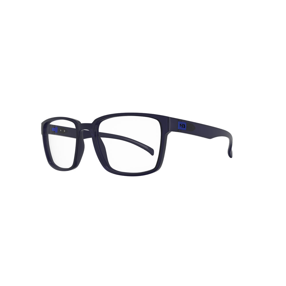 Óculos de Grau HB 0490 Retangular Matte Night Blue - Grau - TAM 55 mm - Loja HB
