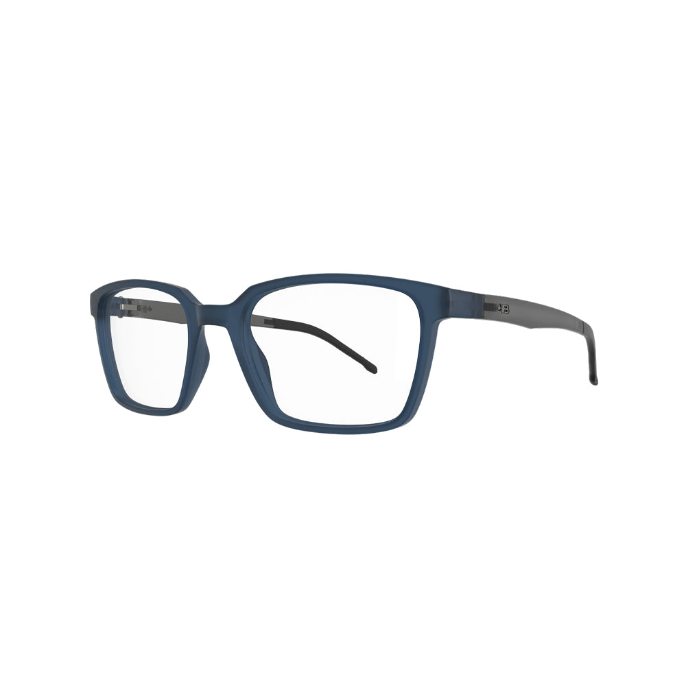 Óculos de Grau HB 0491 Retangular Matte Ultramarine/Onyx - Grau - TAM 51 mm - Loja HB