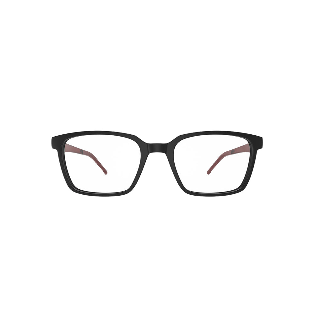 Óculos de Grau HB 0491 Retangular Matte Black/ Matte Red - Grau - TAM 51 mm - Loja HB