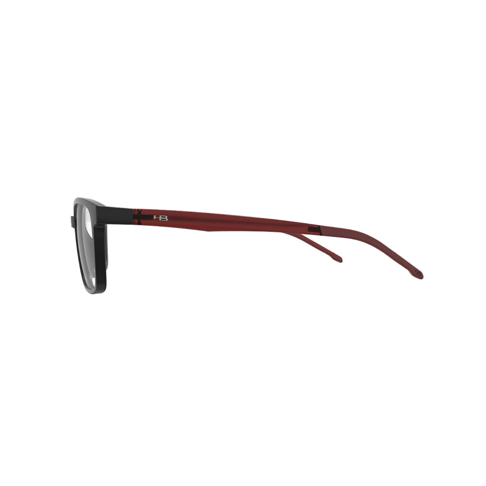 Óculos de Grau HB 0491 Retangular Matte Black/ Matte Red - Grau - TAM 51 mm - Loja HB
