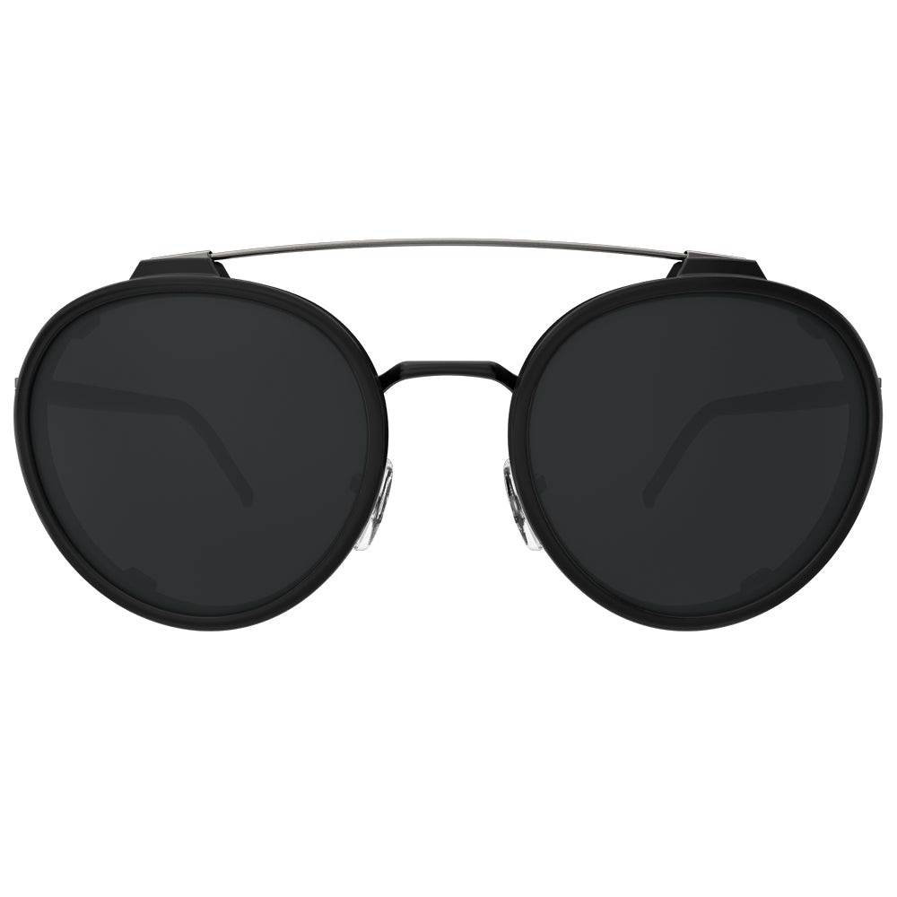 Clip On para Óculos de Grau HB Switch 0420 Matte Black Polarized Gray