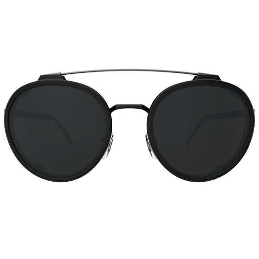 Clip On para Óculos de Grau HB Switch 0420 Matte Black Polarized Gray