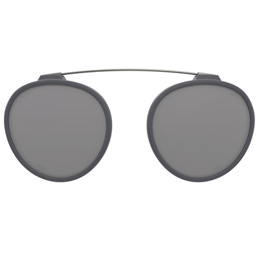 Clip On para Óculos de Grau HB Switch 0420 Matte Graphite Polarized Silver