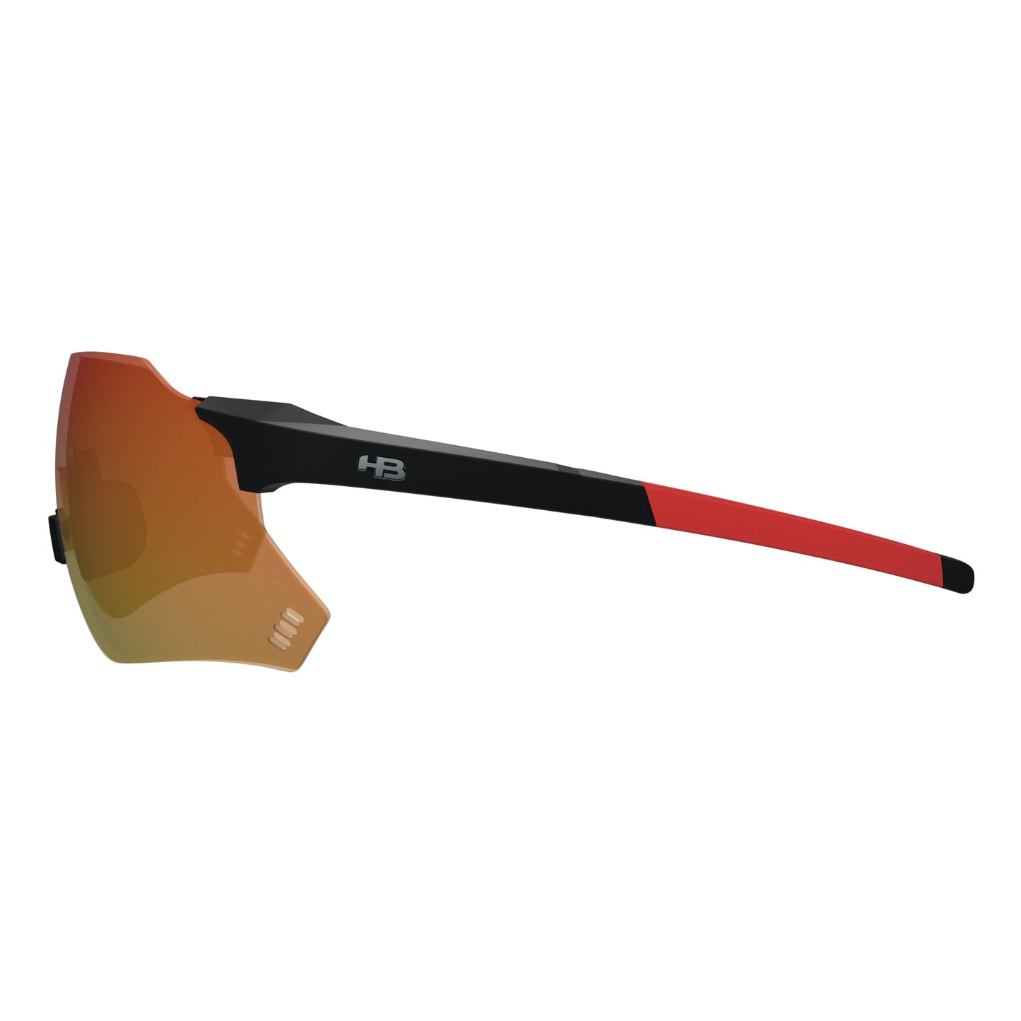 Óculos de Sol HB Quad X 2.0 - Matte Black/ Red Chrome - Loja HB