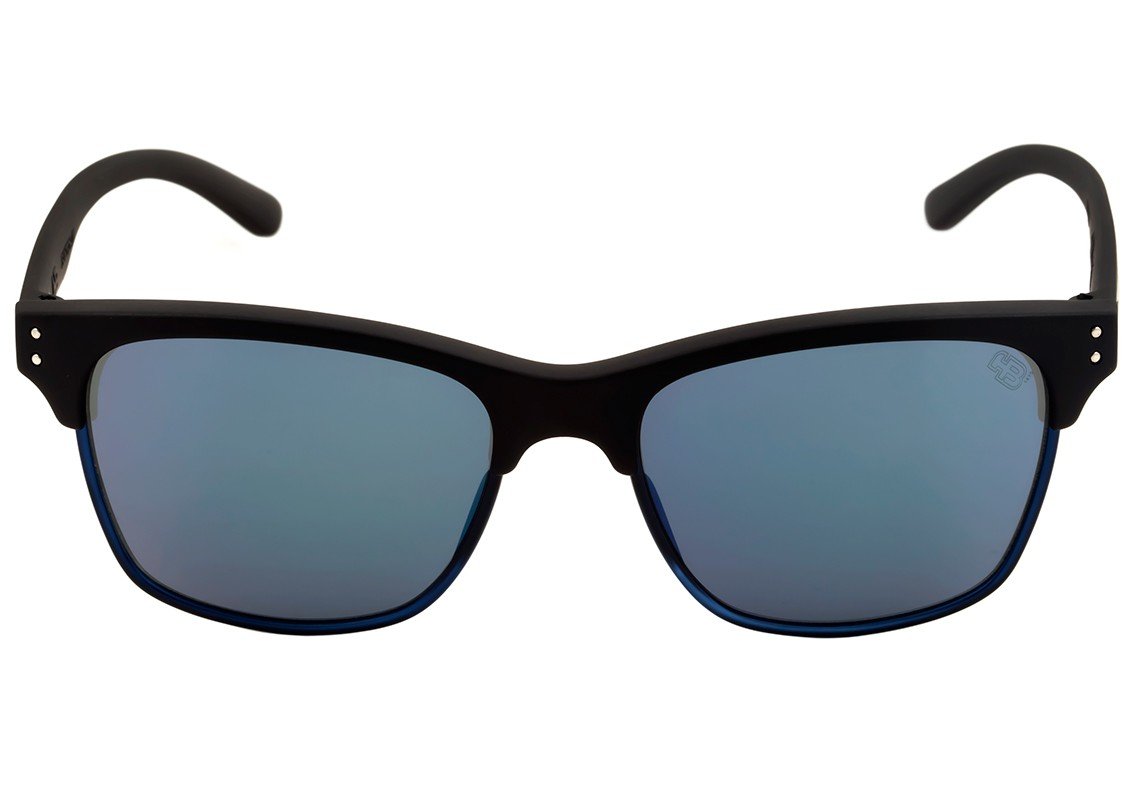 Óculos de Sol HB Slam Fish Matte Black/ Blue Espelhado - Loja HB